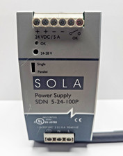SOLA Emerson SDN 5-24-100P DIN Rail Power Supply 24V 5A Used Industrial