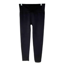 AnyBody Jacquard Smoothing Leggings A610509 Black Size Large NEW