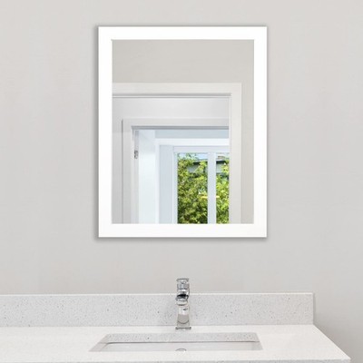 Rectangular Wall Mirror White Bathroom Mirror 16'' x 20'' Wall Mirror for Entry...
