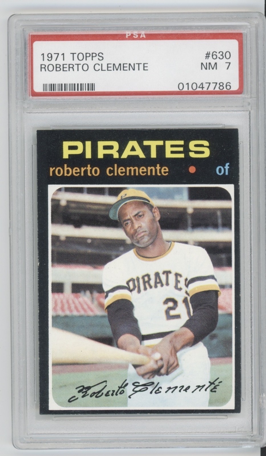 1971 Topps Roberto Clemente #630  PSA 7 NM HOF Graded Vintage Baseball Card