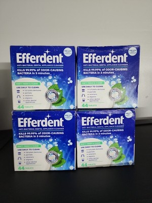 Efferdent Tablets Plus Mint  Denture Cleanser 44 Each total 176 Tablets - 4 Pack