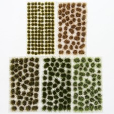 332-Piece 8mm Tall Diorama-Flowers-Grass Point Leaf Miniature Static-Grass fo...