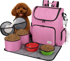 Dog Travel Bag Backpack, Airline Approved Pet Accessories Organizer for Dog and