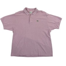Lacoste Polo Shirt Men's Size 7 XXL Pink Short Sleeve Pique Cotton Alligator Y2K