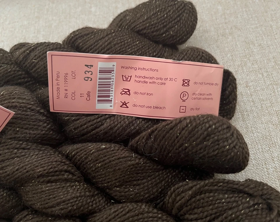 Louisa Harding ORIELLE - Color #11-Cafe. 97% Alpaca, 3% Metallic. 8 skeins - Image 2 of 3