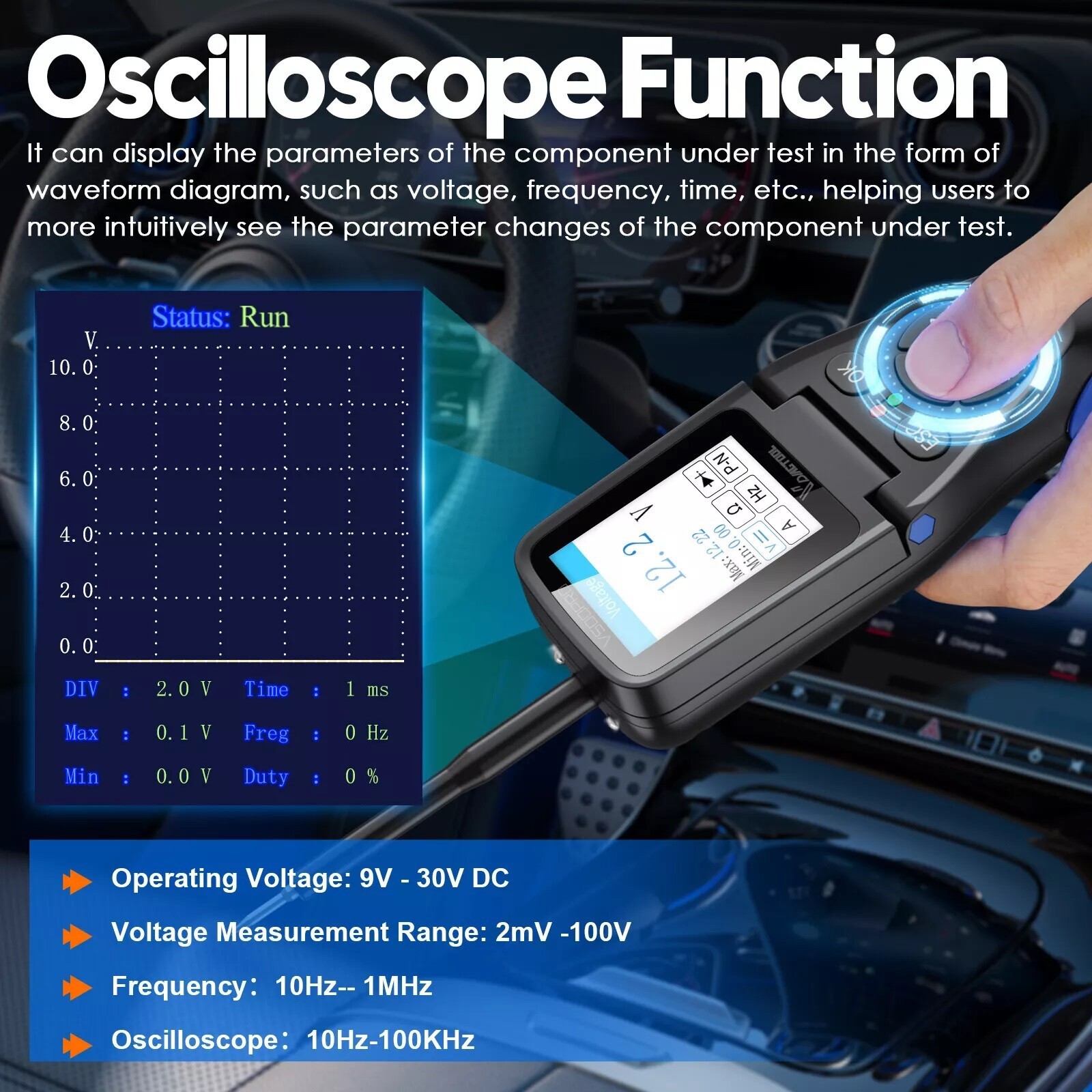 VDIAGTOOL V500Pro Circuit Tester Power  Probe Breaker Finder Tool Multimeter