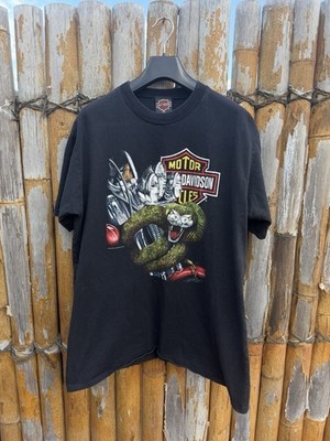1990s ACME Harley Davidson Snake Tee - XL - Extremely Rare - 90s Motorcycle VTG