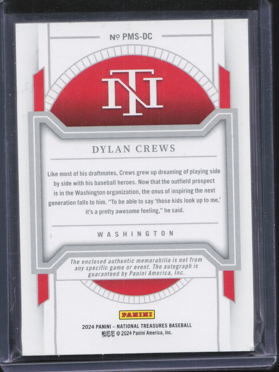 2024 Panini National Treasures Dylan Crews Rookie Patch Auto RPA