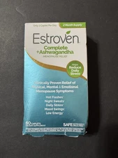 Estroven Complete+Ashwagandha Menopause Relief 30 Caplets, 12/26