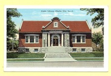 Public Library Charles City Iowa 1920s Postca...