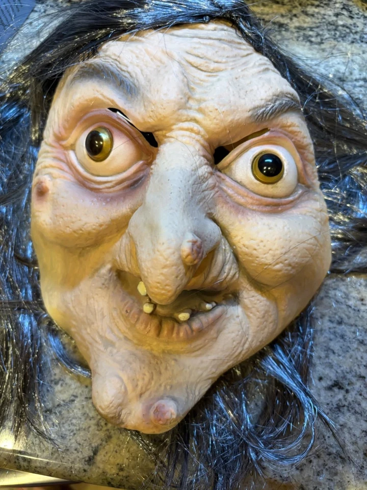 Witch Mask Snow White Queen As Old Woman Horror Halloween Cosplay Wicked Scary ! - Image 3 of 4