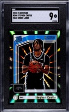 2024-25 Panini Donruss - Rated Rookie Stephon Castle #244 Holo Green Laser (RC)