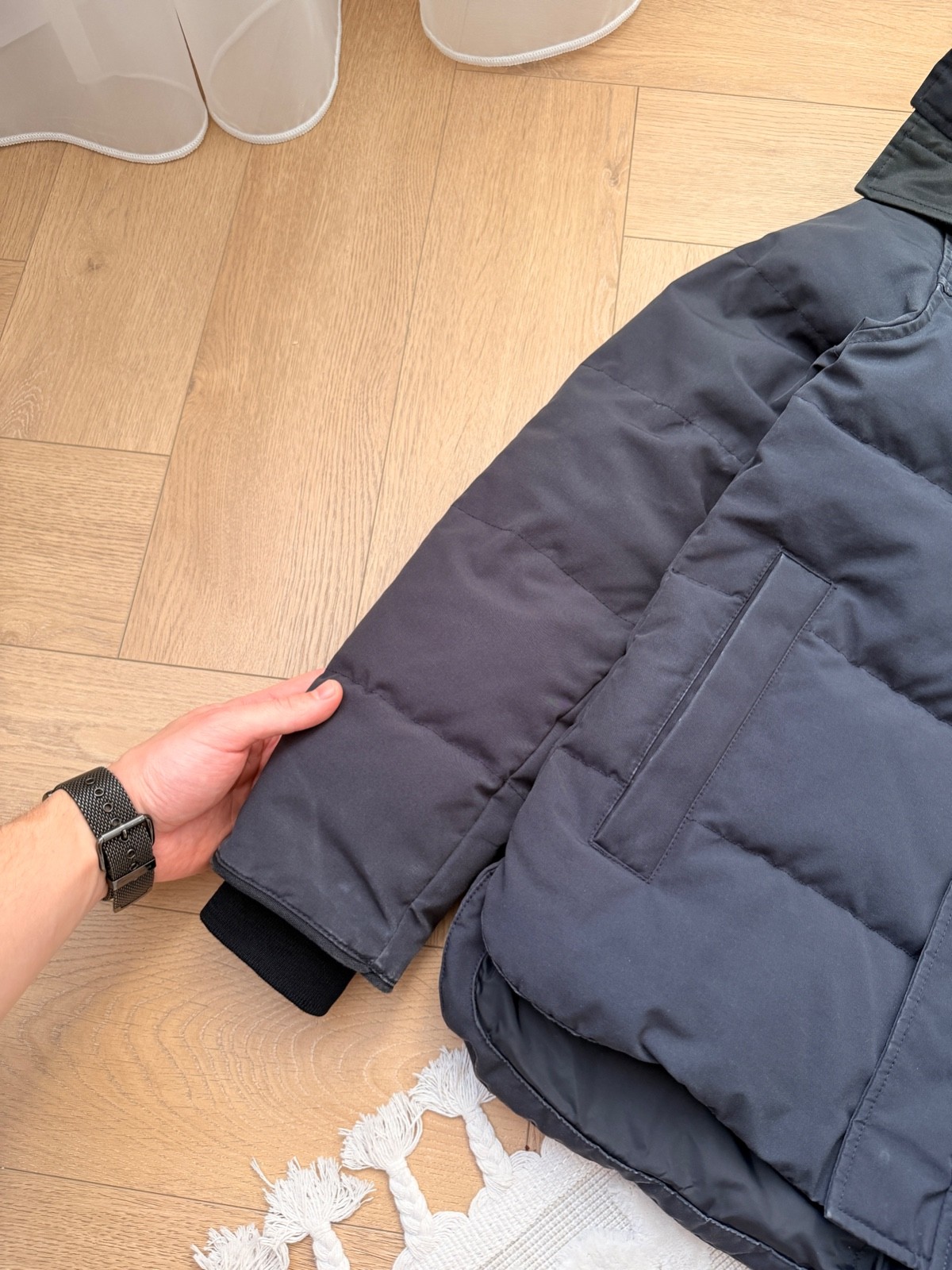 Authentic Men's CANADA GOOSE Macmillan Parka Down Puffer Jacket Navy S image 9