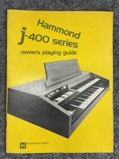 Vintage Hammond J-400 Series Organ Owner's Playing Guide Instruction Book Manual