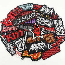 Random Lot of 25 Rock Band Patches Iron on Music Punk Roll Heavy Metal Sew New