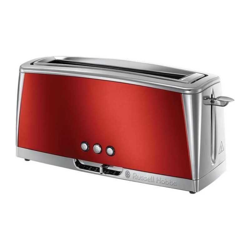 Grille-pain Luna Russell Hobbs 23250-56 en acier rouge haut de gamme