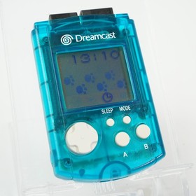 SEGA Dreamcast Visual Memory Unit Aqua Blue Edition HKT-7000 DC VMU w/ Battery