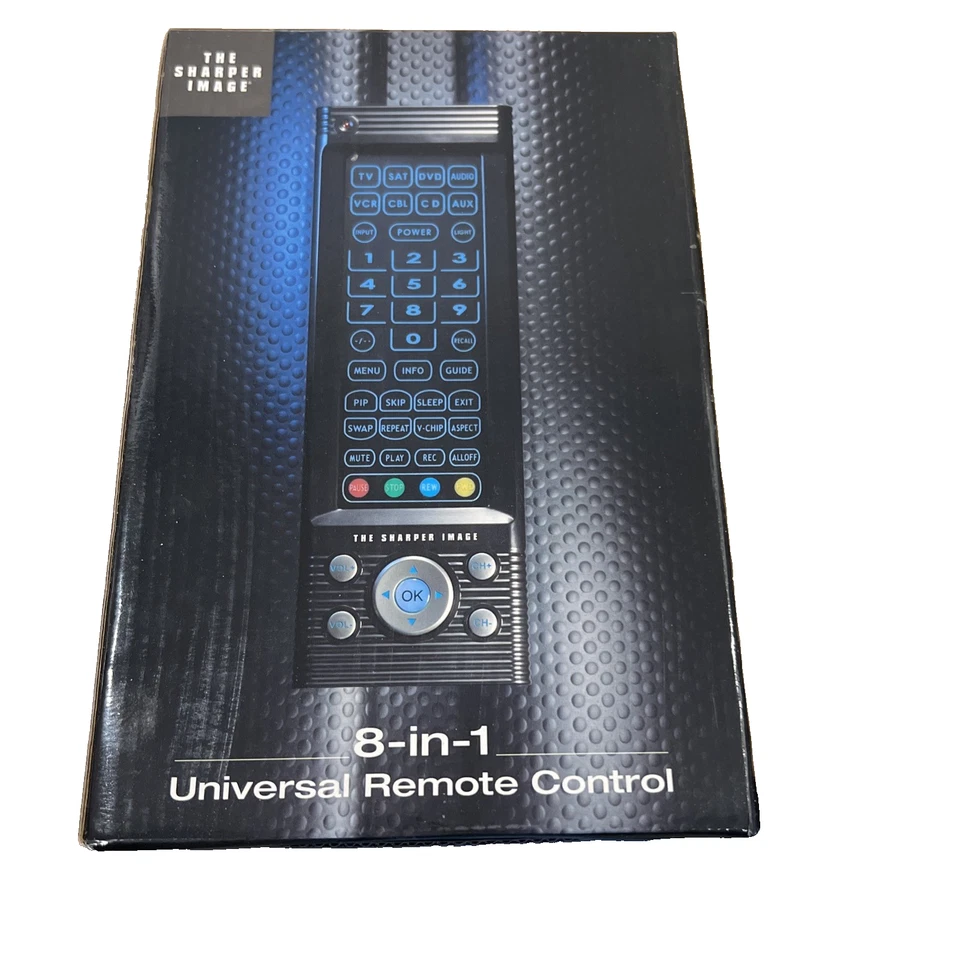 SHARPER IMAGE UNIVERSAL REMOTE CONTROL 8 IN 1 BRAND NEW IN UNOPENED BOX - Image 2 of 4