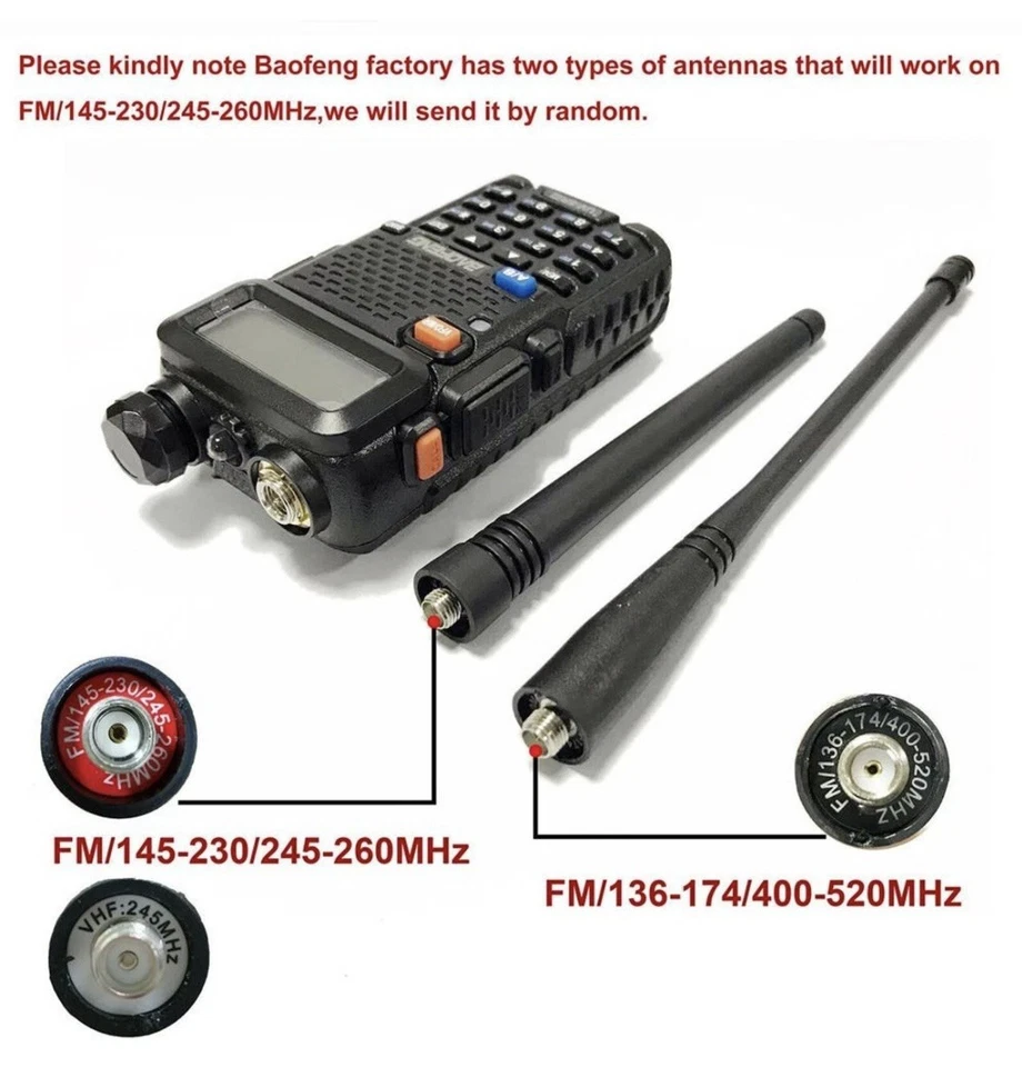 Baofeng UV-5R III TRI-BAND Walkie Talkie VHF UHF FM HAM 136-174 220-260 400-520 - Image 4 of 4