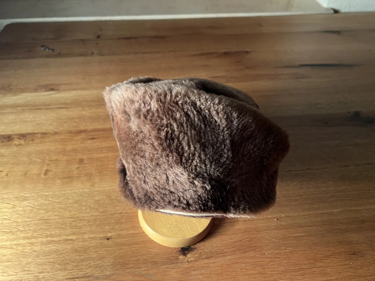 Vintage Pelzhut Elfriede Dyck Hamburg Colonnaden Braun Toque Mütze 60er