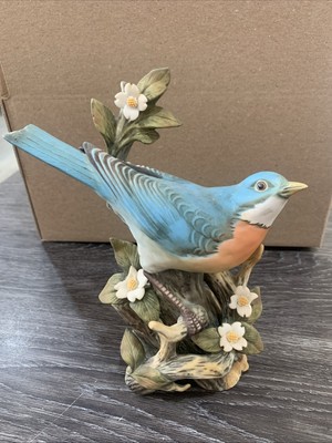Homco 1984 Masterpiece Porcelain Eastern Bluebird 7'' Figurine Artist Tag Mizuno