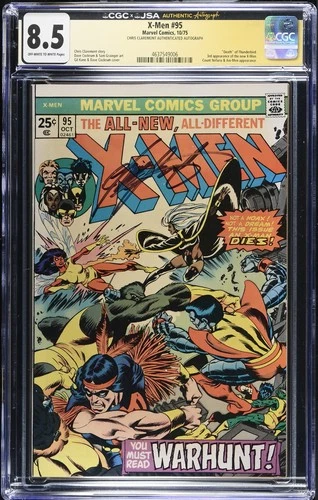 UNCANNY X-MEN #95 (1975) - CGC GRADE 8.5 - MARVEL SIGNED CHRIS CLAREMONT