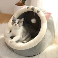 Deep Sleep Cat Bed Cartoon Pet Bed Foldable Removable Washable Pet Sleeping Bed