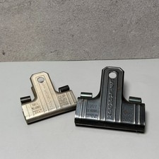 2- VTG Esterbrook Clips 20 30 Metal Made In USA Ball Bearing Industrial MCM Desk