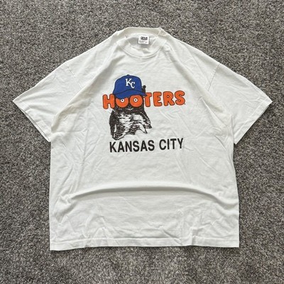 Vintage 90s Hooters Kansas City Royals Single Stitch TShirt Anvil XL Made in USA