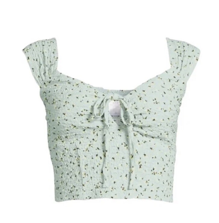 No Boundaries Jrs Jade Delight Cropped Top Size Medium (7-9) NEW 