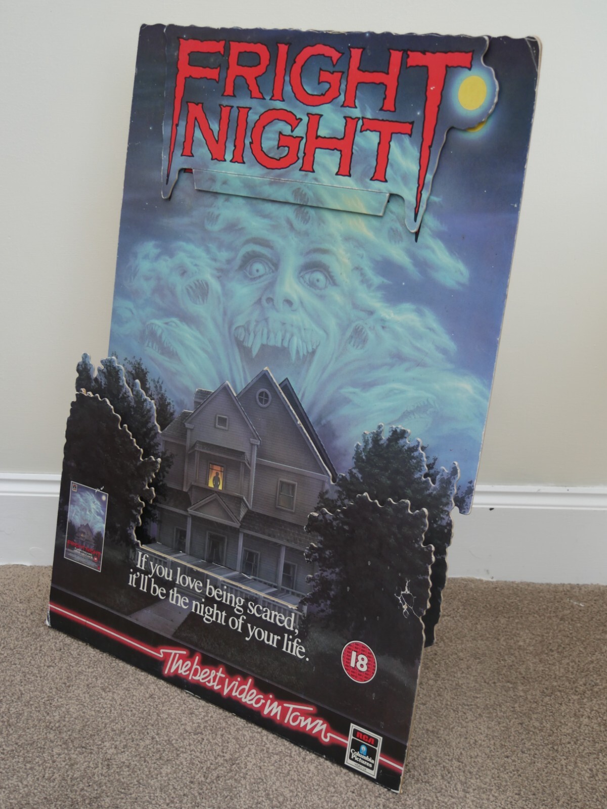 fright night uk vhs video shop standee eBay