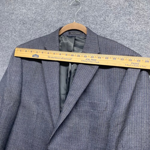 Chaps grau Zwei Knopf Herren Anzug Sakko Blazer Sport Mantel Größe 42 L 100% Wolle - Bild 19 von 21