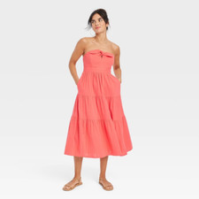 Women's Strapless Sundress - Universal Thread™ Red Small