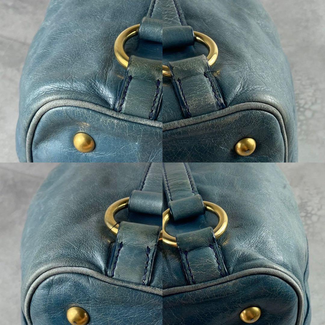 Authentic MIU MIU handbag shoulder bag 2way light blue Authentic MIU MIU handbag shoulder bag 2way light blue
