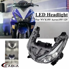 E9 LED Running Headlight Hi/Lo Beam For Yamaha Aerox 155 125 NVX155 2015-2019