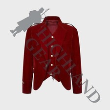 Red Argyll Jacket  Vest-Waistcoat Kilt Jacket