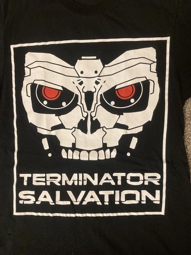 Terminator Salvation Film Crew Shirt Size XS Black Skull The End Begins Tour