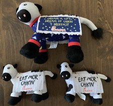 Chick-Fil-A Cow Plush Lot Of 3 2014-2017