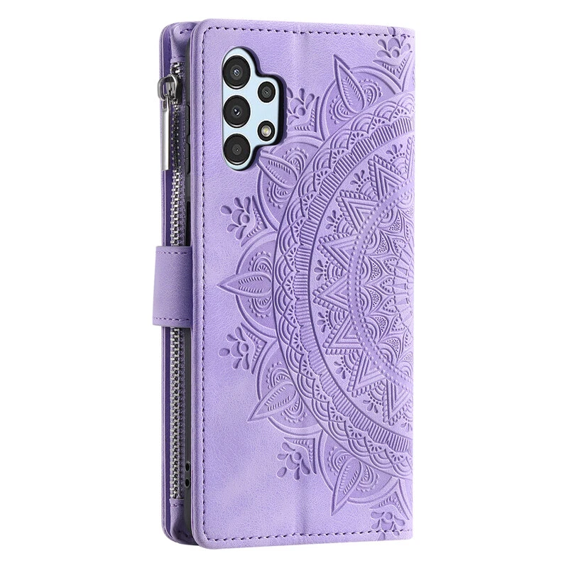 Crossbody Wallet Case Zip Card Leather Flip Cover for Samsung A14/A24/A34/A54 - Image 4 of 4