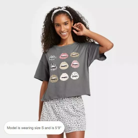 Grayson Threads Women s Lips pajama T shirt Short sleeve Pullover