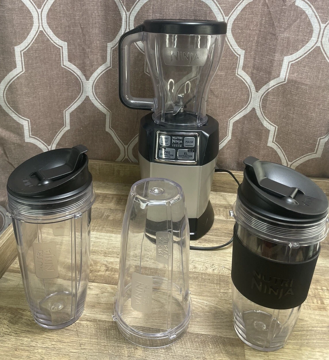 Ninja Nutri Ninja Pro BL486CO Auto-iq W 3 cups Carafe pitcher Blade Lid Low Hrs