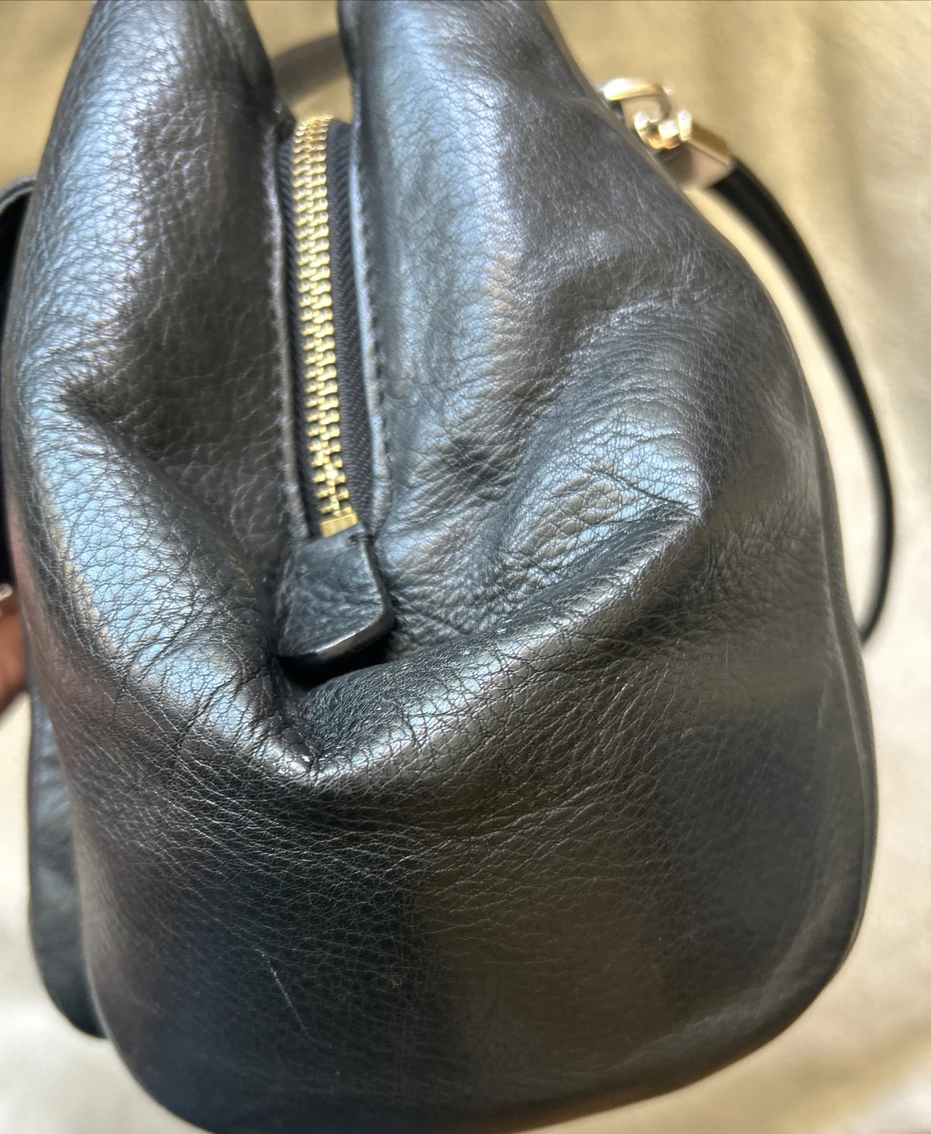 Borsa media vintage classica originale Coach nera