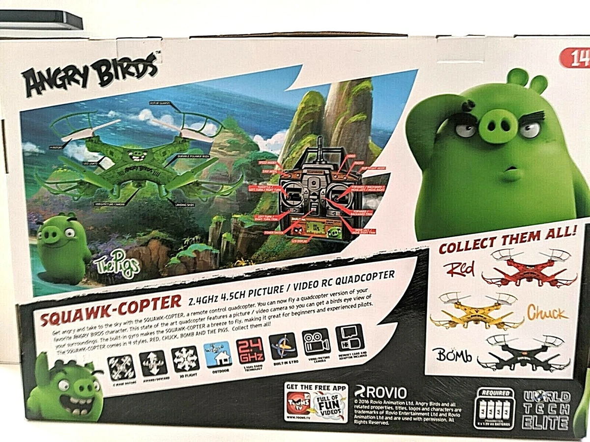Angry Birds Squawk Copter Camera Drone Remote Control Quadcopter