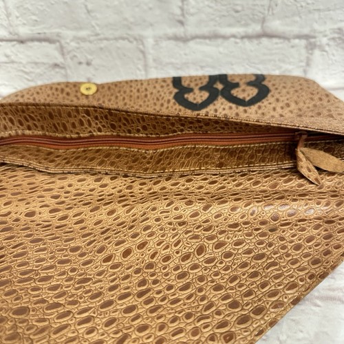 Borsa a tracolla vintage pelle ciottoli elefante nappa bohemien safari media anni 80 - Foto 7 di 11