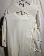 Hanes Classics Short Sleeve 100 Cotton Pocket T -Shirts Men's XL 46-48. 2 pc