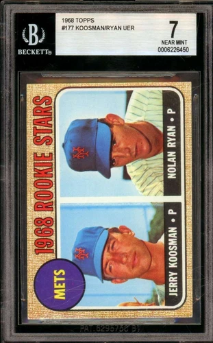 Jerry Koosman/Nolan Ryan Rookie Card 1968 Topps #177 BGS BVG 7
