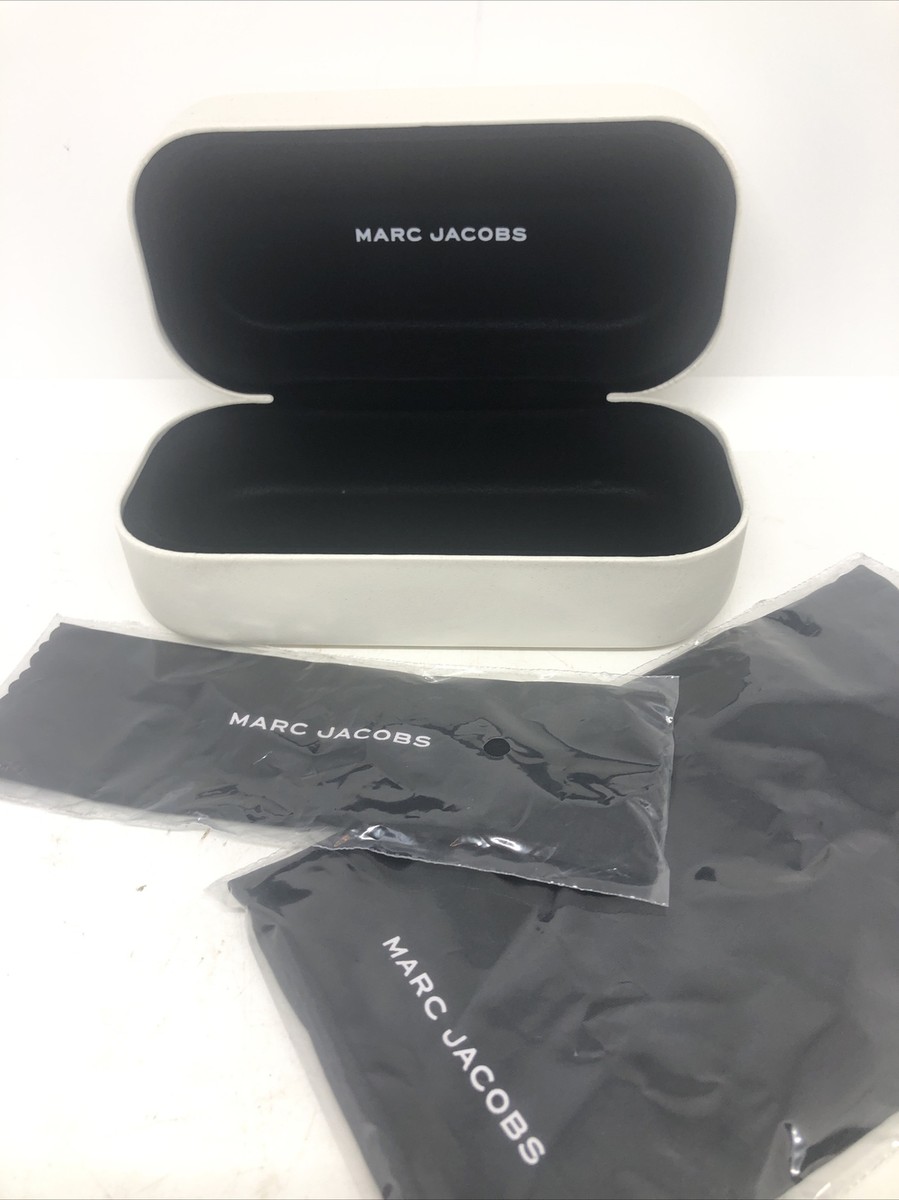 New Marc Jacobs White Hard Eyeglass Sunglasses Case Cleaning  display picture 3