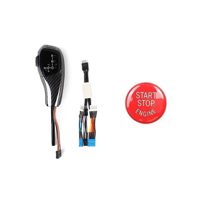 Kit de perilla de cambio de marchas de transmisión automática de fibra de carbono para BMW E39 5 1997-2002 Foto 3 de 4