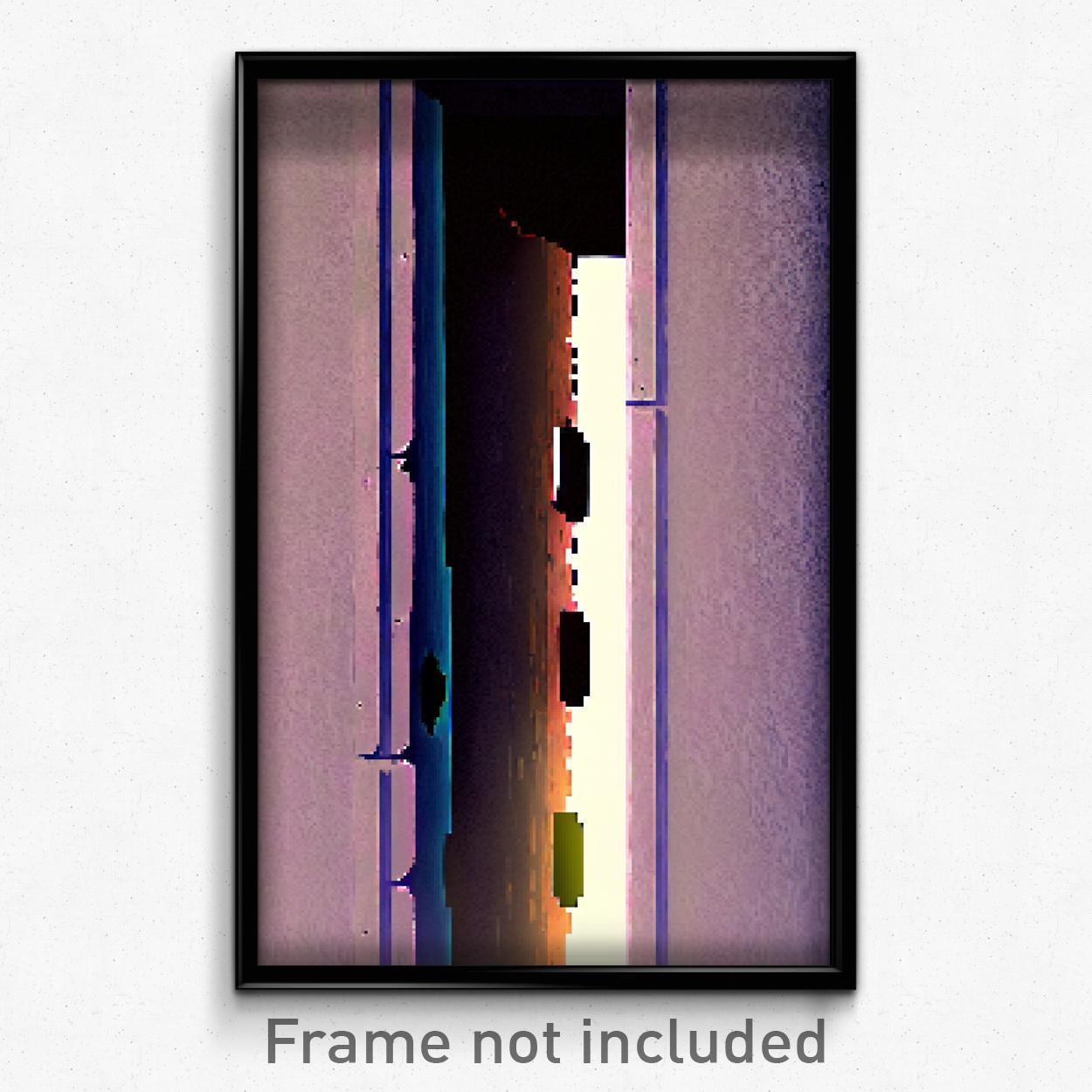 Pixel Art Poster - Rough Bolt Hole (8 Bit Psychedelic Trippy Video Game Print)