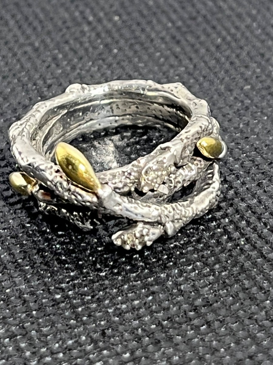 Stephen Dweck リング Stephen Dweck Diamonds 925 Sterling & Gold Triple Fortuna